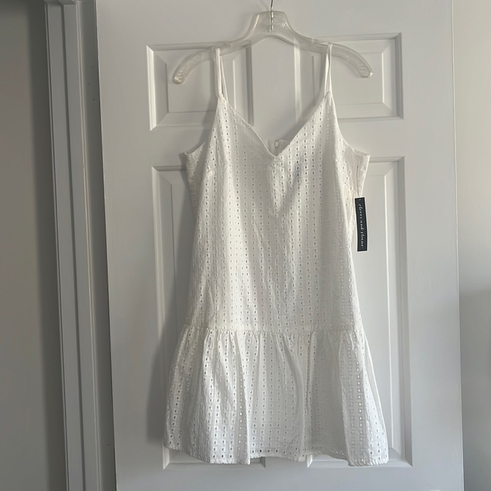 White Eyelet Dress NWT